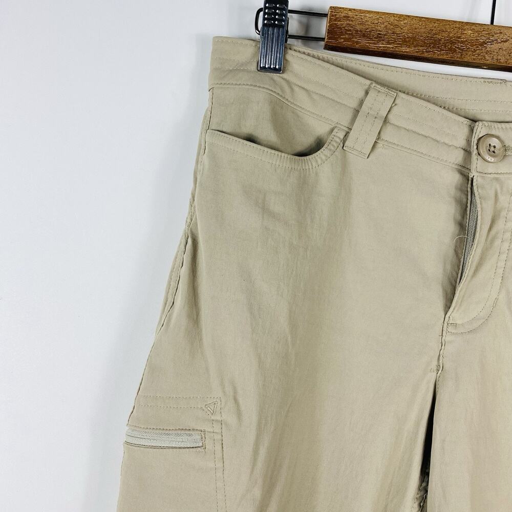 Eddie Bauer Capri Pants Women's 4 Tan Ascent Walking Hiking Outdoor Casual - Picture 4 of 7